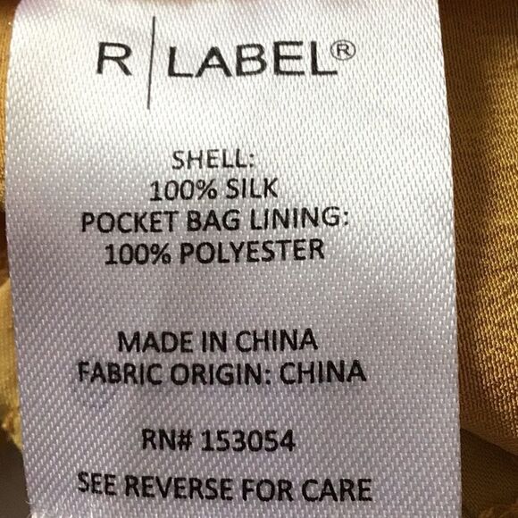 R Label The Reset Yellow Silk Wide Leg Capri Pants - Picture 11 of 13